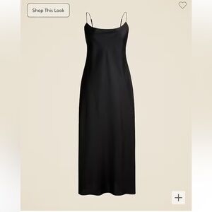 Beautiful and Sleek J. Crew Gwyneth Black Slip Dress Size 6P - NWT